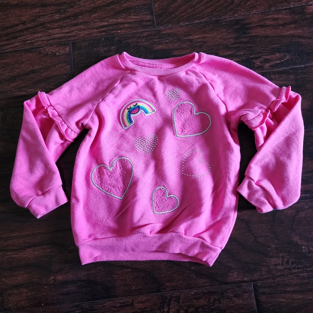 356 Kids Girls Pink Pullover